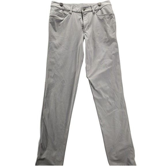 Lululemon ABC Slim Fit Utilitech Pants Riverstone Gray Stretch M5426S Mens 30x32 - Picture 1 of 10